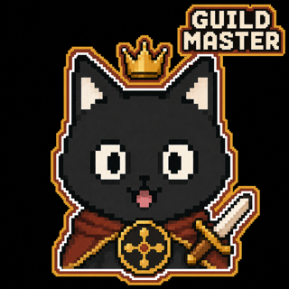 ギルドマスターの黒猫バッジ